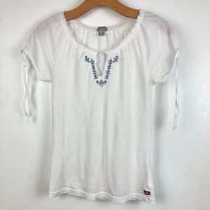Hollister‎ Y2K Babydoll Cottagecore Coquette Peasant Milkmaid Top 100% Cotton M
